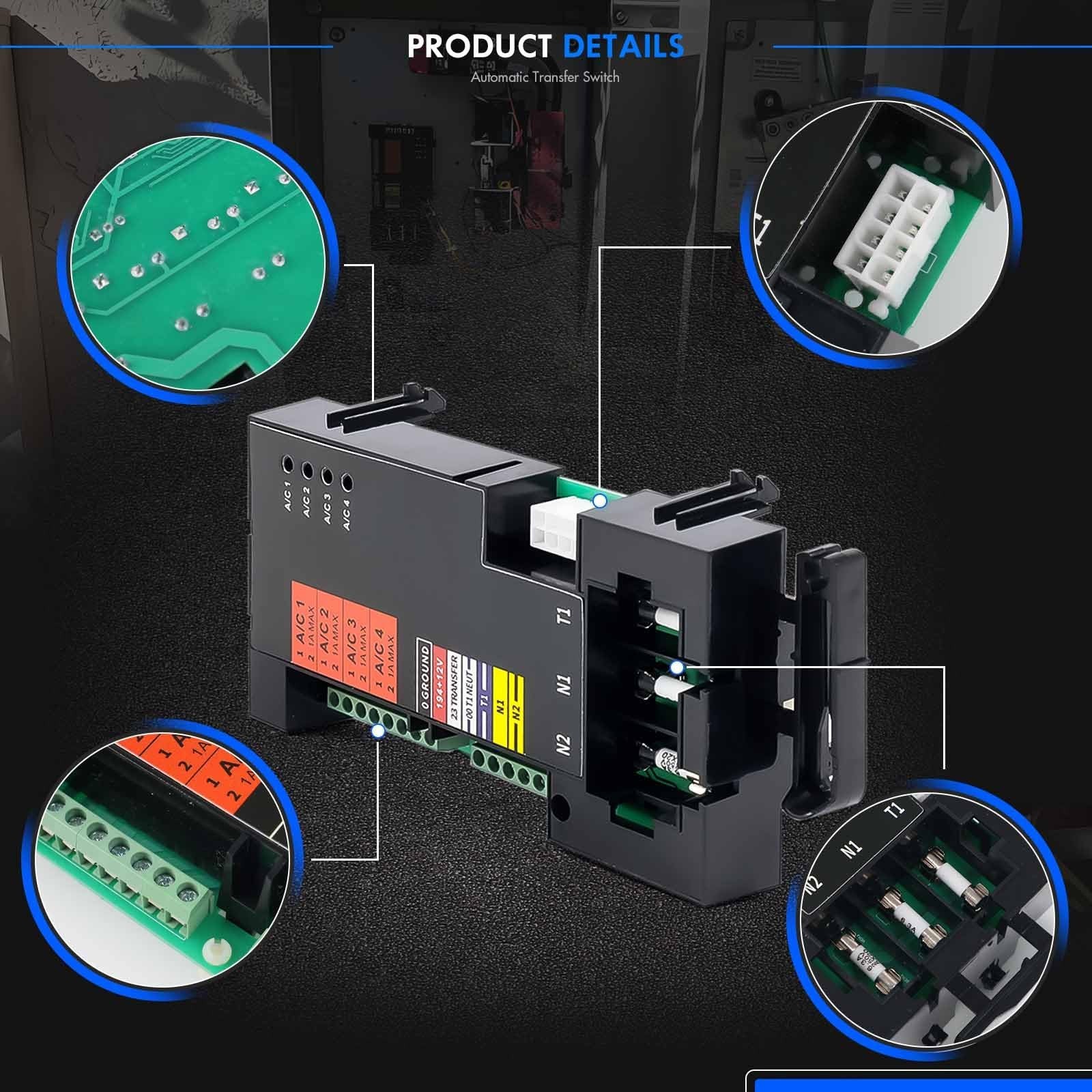 Smart AC Load Shed Module for Generac Generator ATS 100/200 Amp, Fuse Included