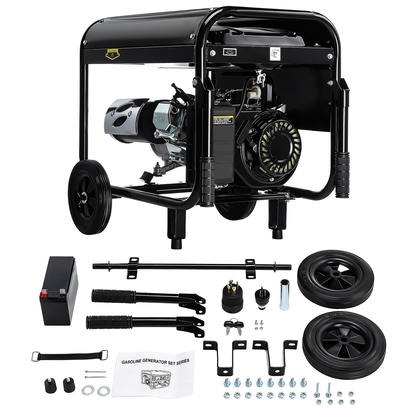 3000W Portable Generator Gas Powered 4 Stroke 215CC for Home Backup Construction