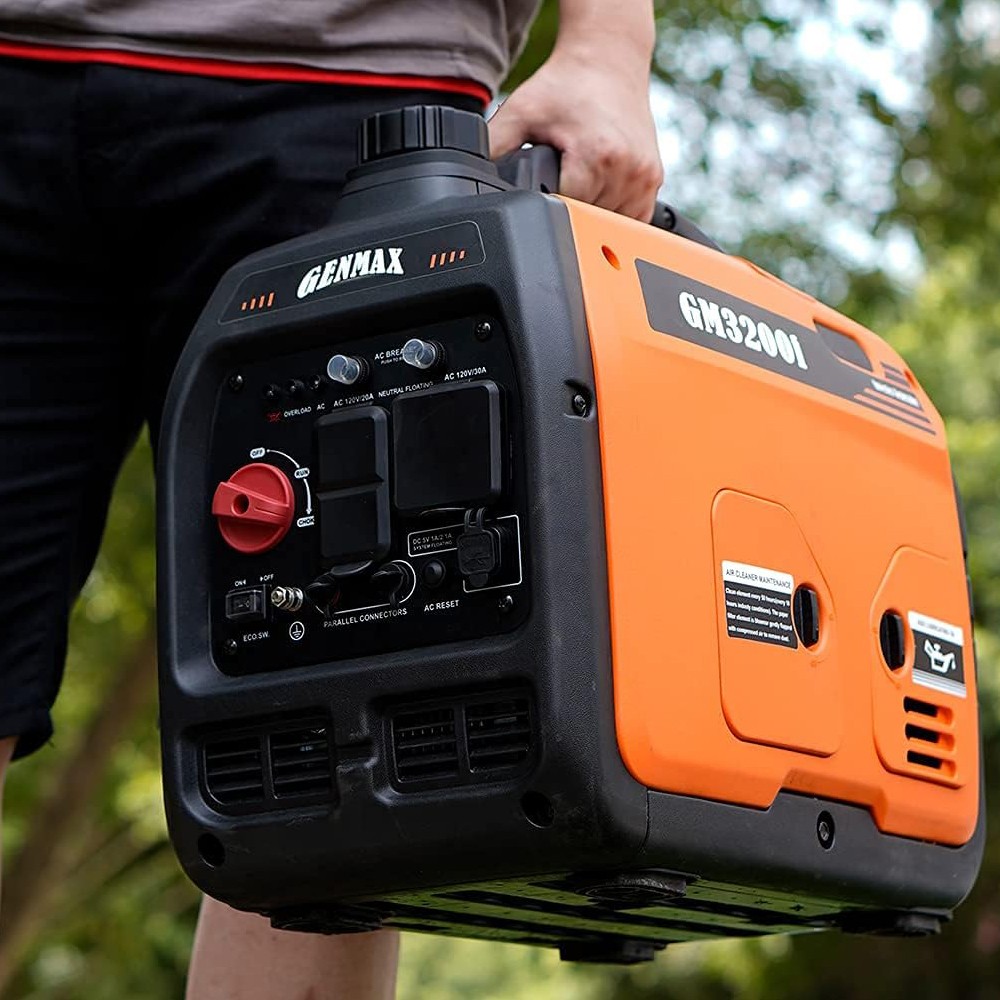GENMAX Generator,3200W Ultra-Quiet Gas Engine & RV Ready, EPA Compliant, Eco-M