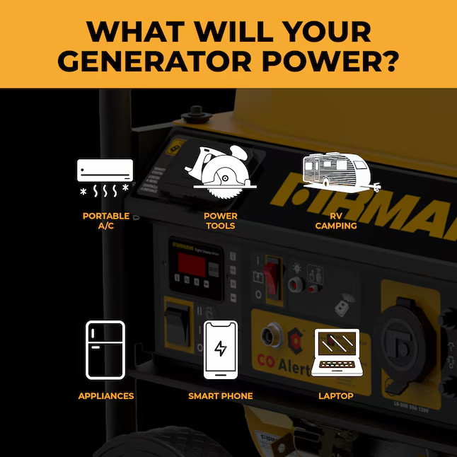Firman H07553 Electric Start 120/240V with Power Cord and Cover 9400 Starting