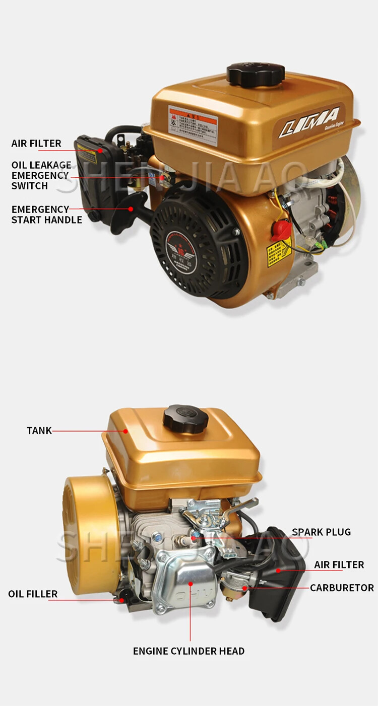 12v-24V 6KW Parking Air Conditioning Gasoline Generator diesel fuel Truck