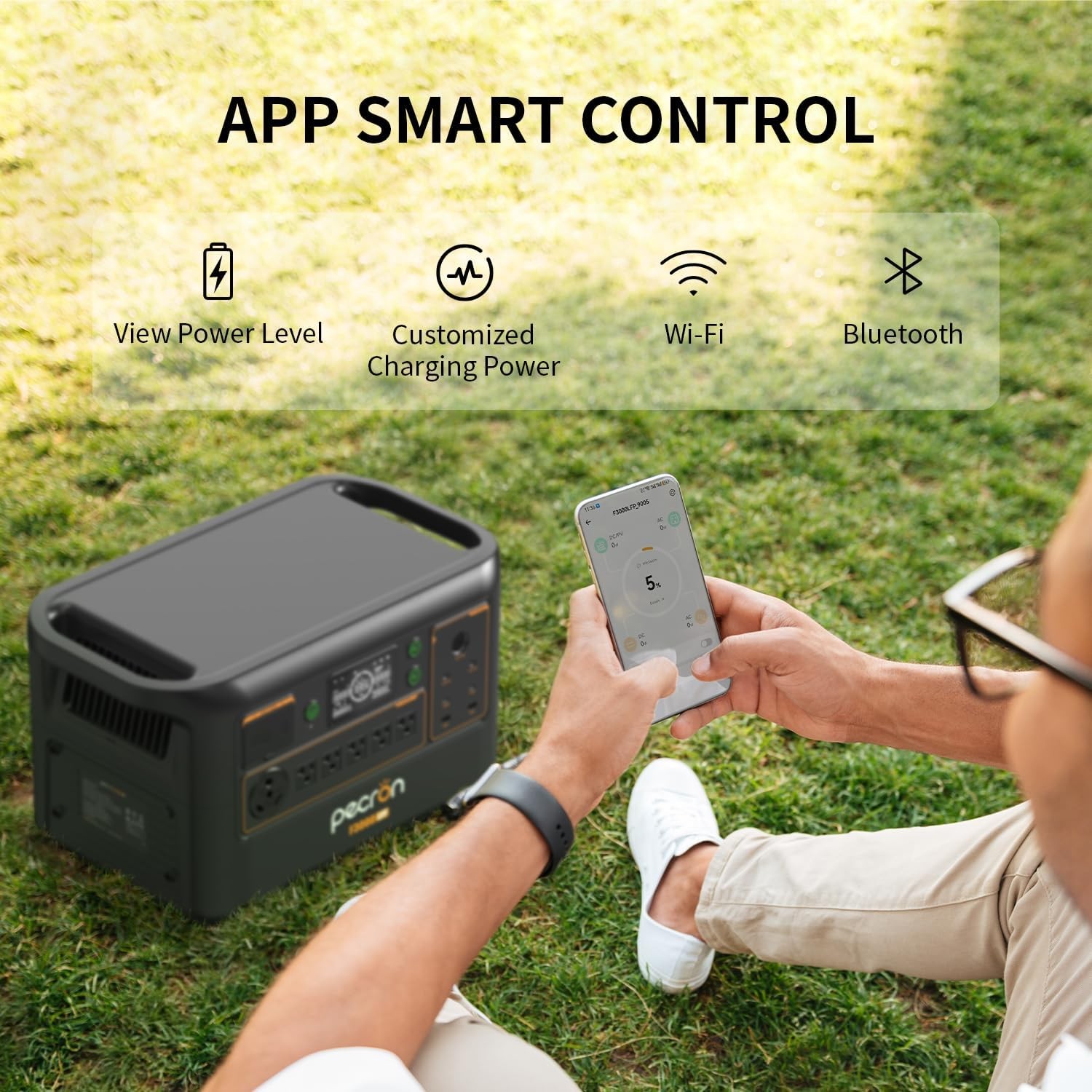 pecron F3000LFP Portable Power Station 3072Wh Solar Generator w/200W Solar Panel
