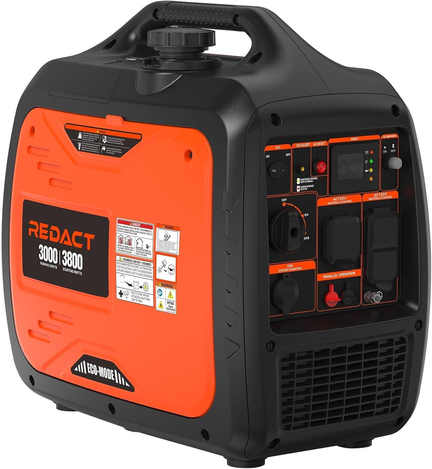 3800W Lightweight Portable Inverter Generator with Clean Power for Home, Camping