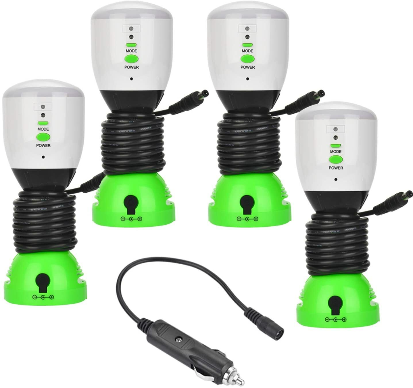 Nature’s Generator Power Light with 10ft Cable and DC Adapter 5 Watt 4 Pack