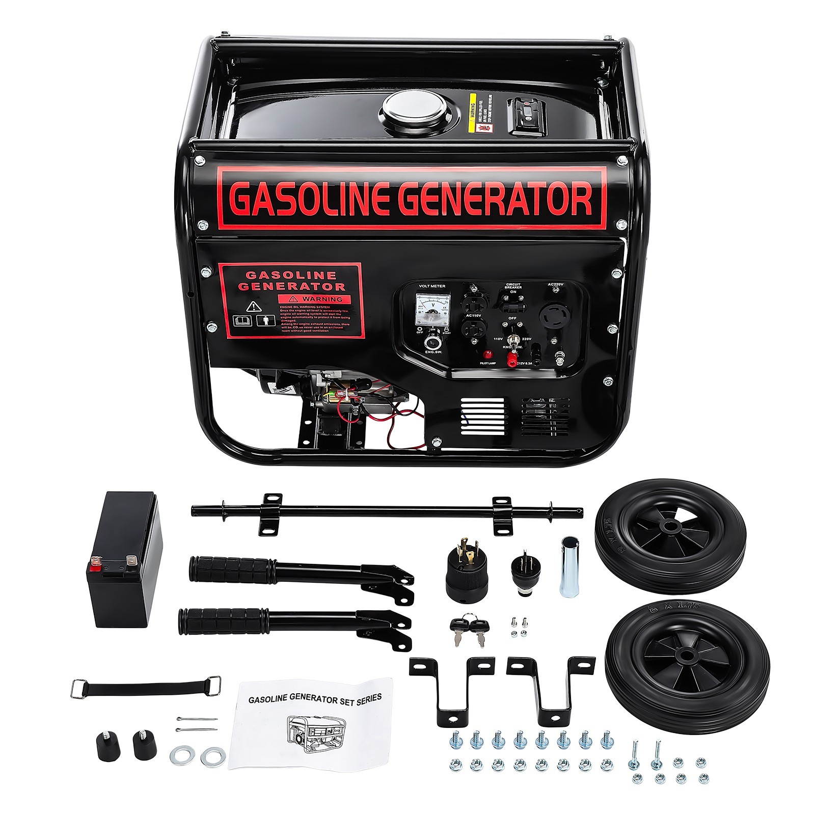 6000W Gas Inverter Generator Electric Start 110V&220V Generators Portable Quiet