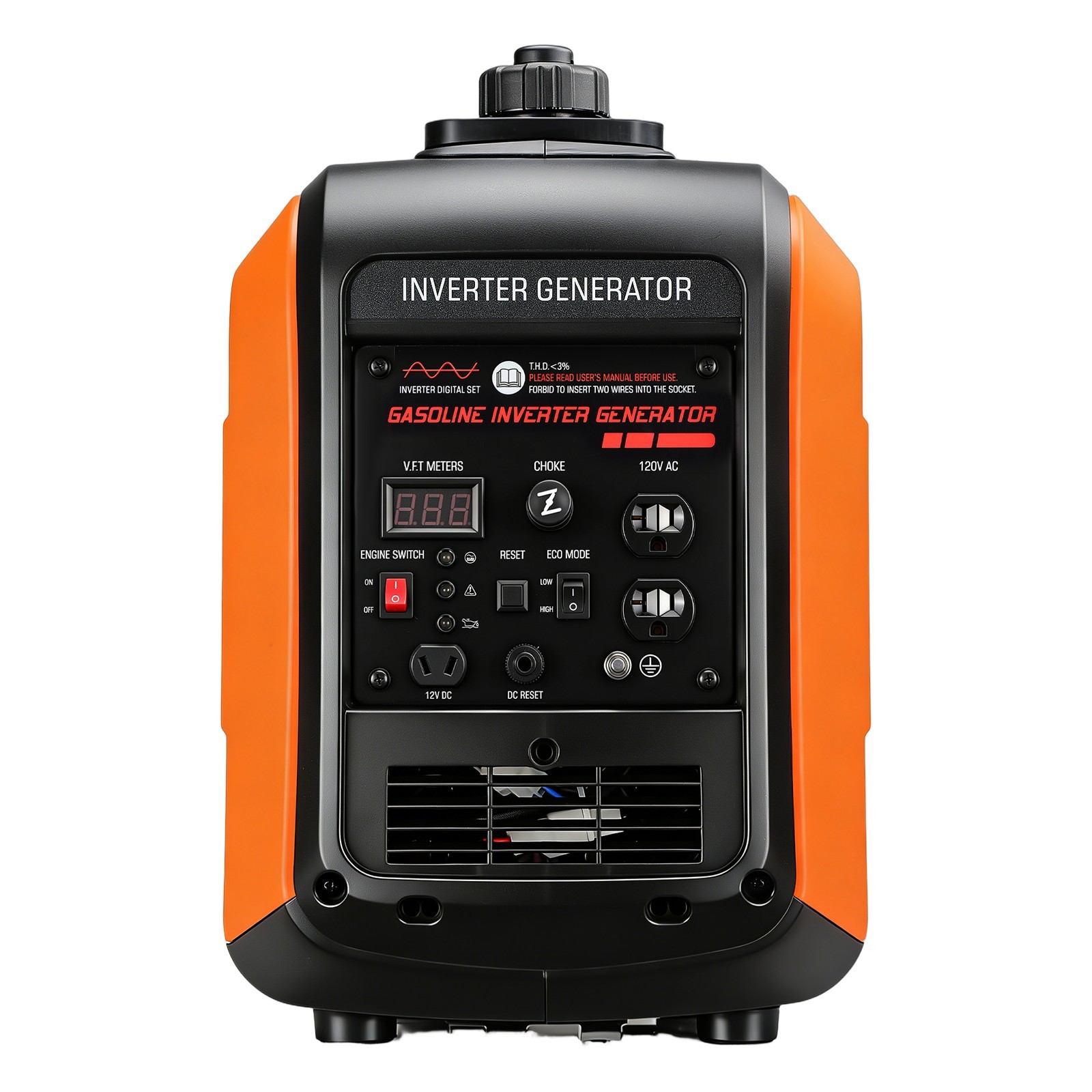 5000W Portable Inverter Generator Gas Powered Quiet for Home Backup Lightweight