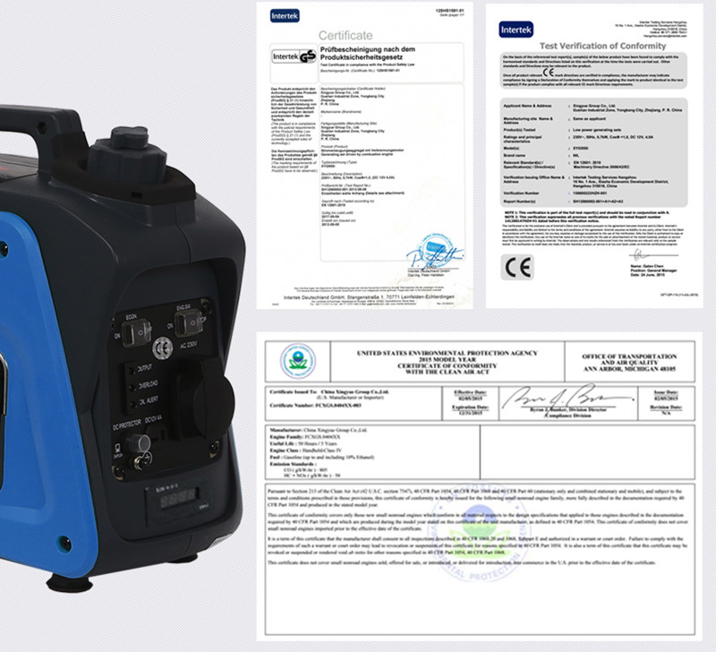220V Portable Silent Camping Gasoline Power Inverter Generator Set 800W Y