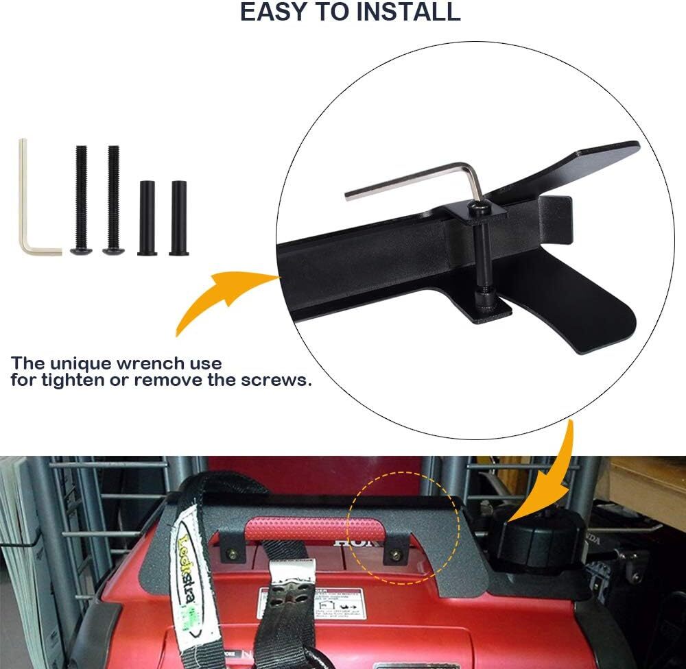 Black Anti-Theft Generator Security Bracket for Honda Generator EU2200i EU2000i