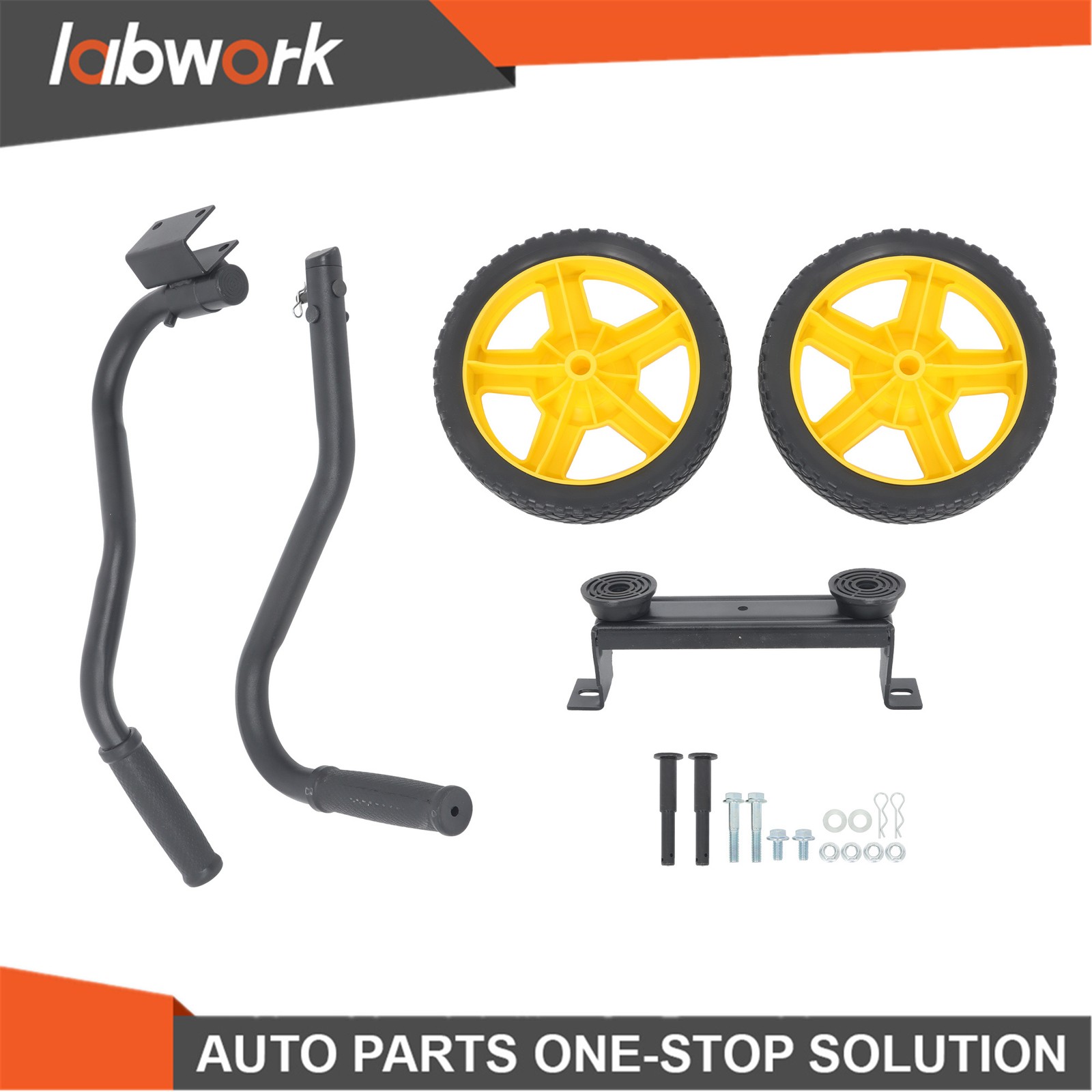 Labwork Generator Wheel Kit For 40065 W/ Folding Handle & Never Flat Tire 2 Pack