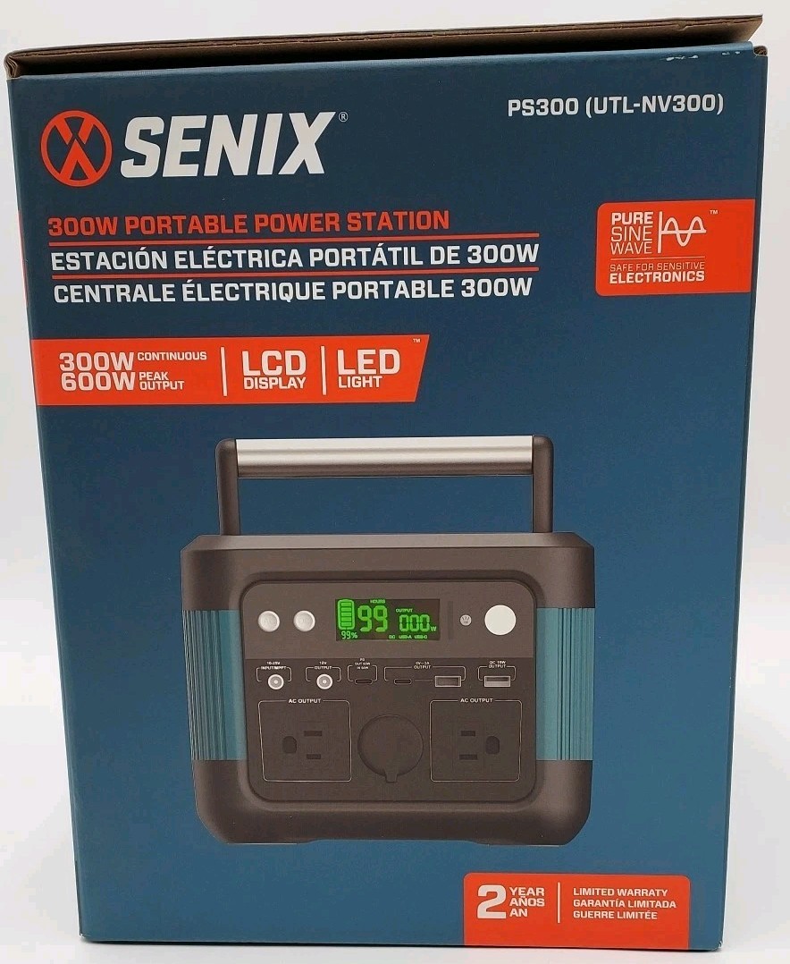 Senix 300W 600W Peak Portable Power Station Inverter Generator PS300 (I2-B3)