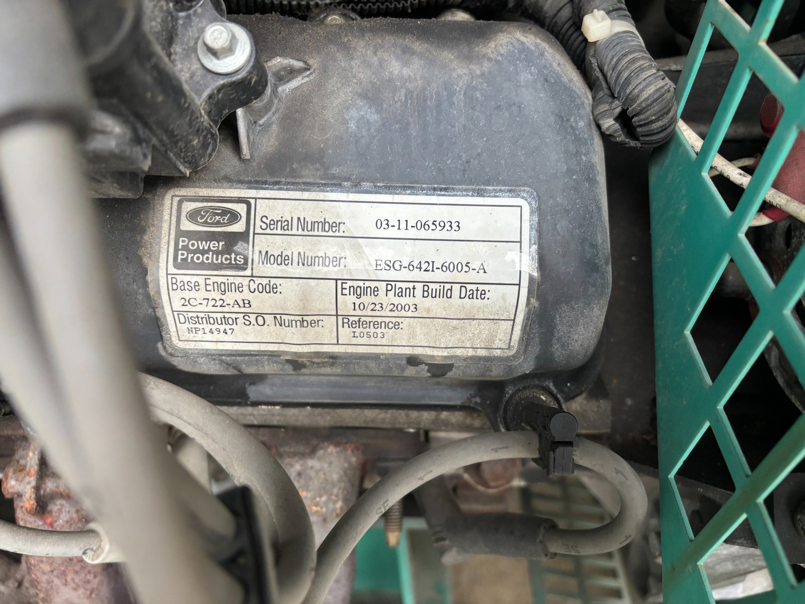 Cummins KW:35 Volts:120/240 AMPS:121.4 KVA:43.7 HRS:801 GGFD-563663