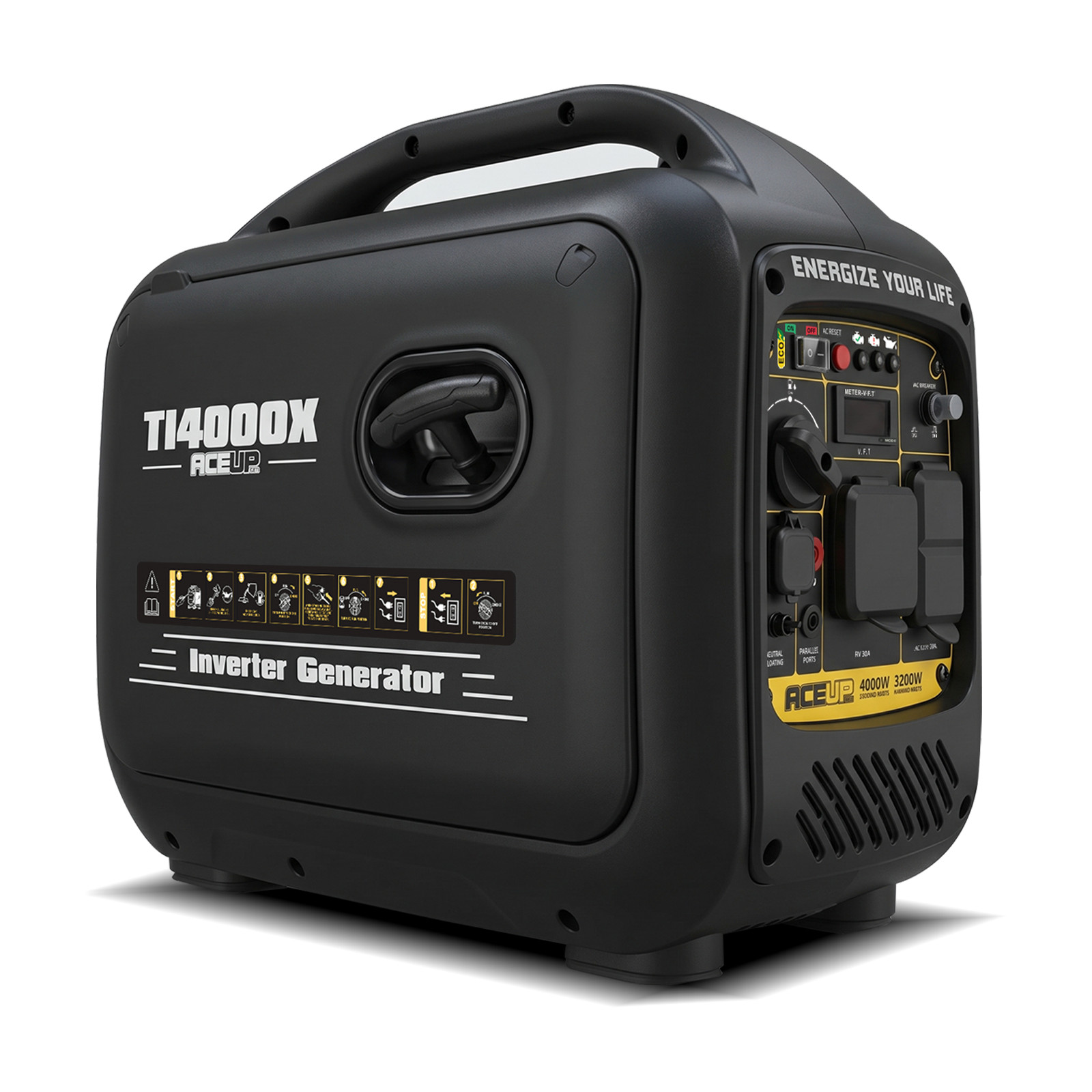 [US Fast Ship]Aceup Energy 4000W Gas Inverter Portable Generator Quite EPA RV
