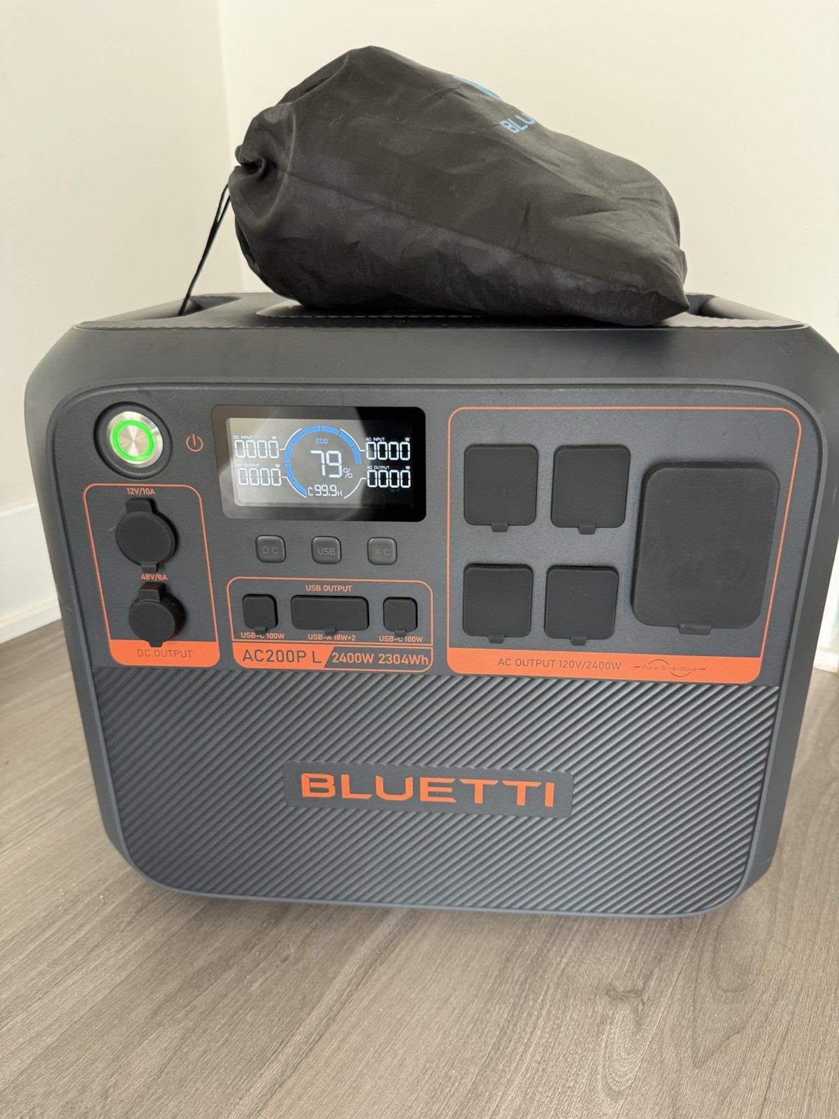 BLUETTI AC200P L Portable Power Generator 2400W 2304Wh LiFePO4 Cables