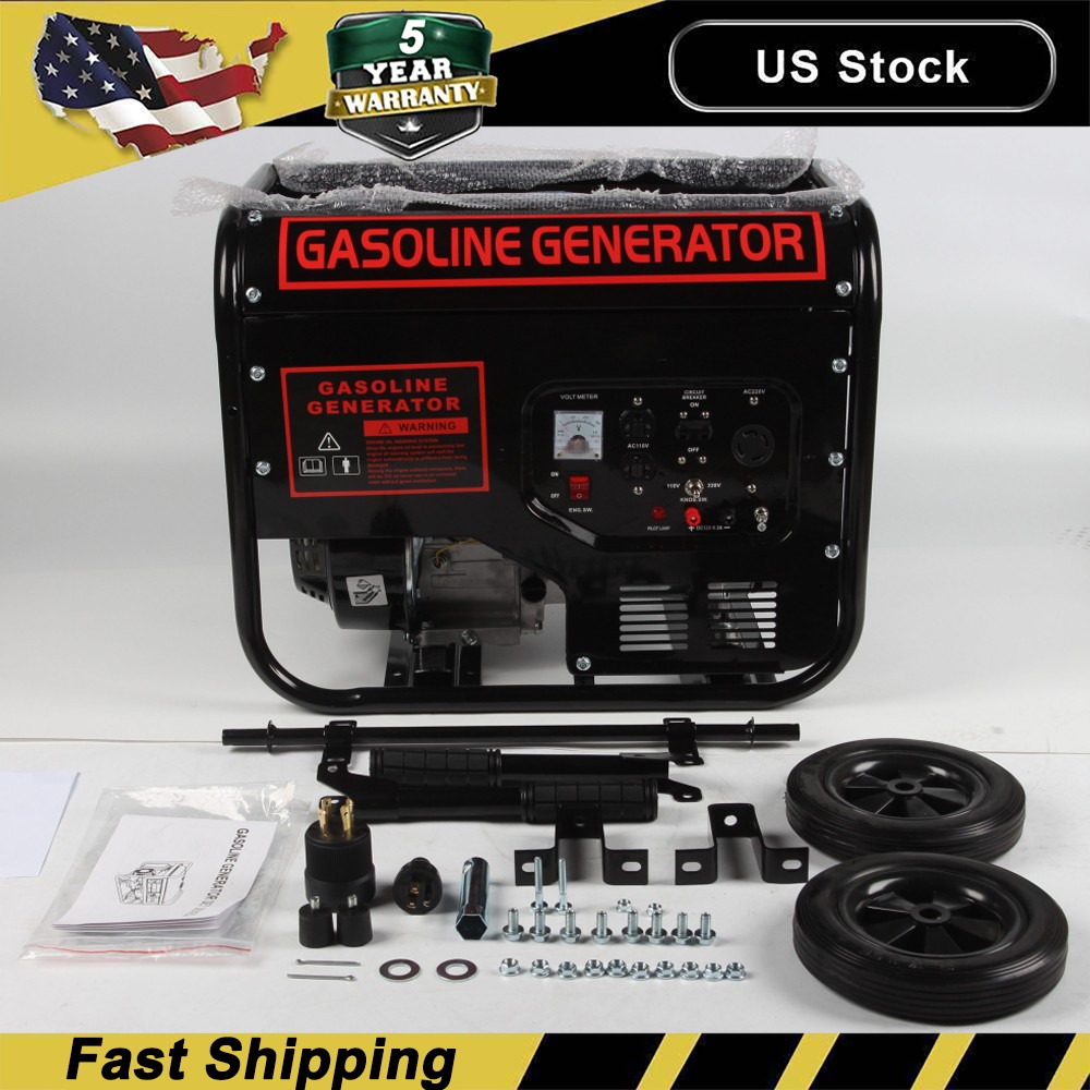 3KW Gas Inverter Generator 215cc OHV Engine 110V+220V Dual Volt Low Oil Shutdown