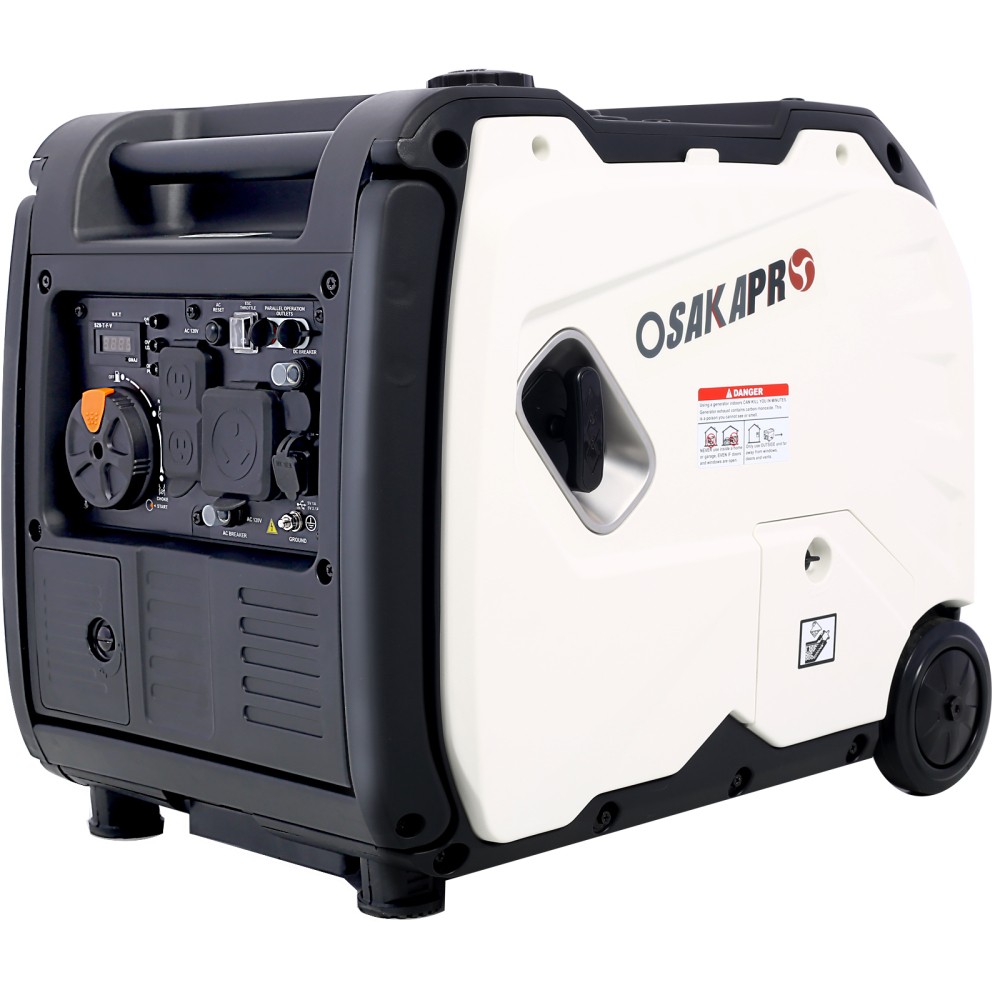 Ultra-Quiet 4500W Inverter Generator w/Electric Start – Foldable Handle & Wheels
