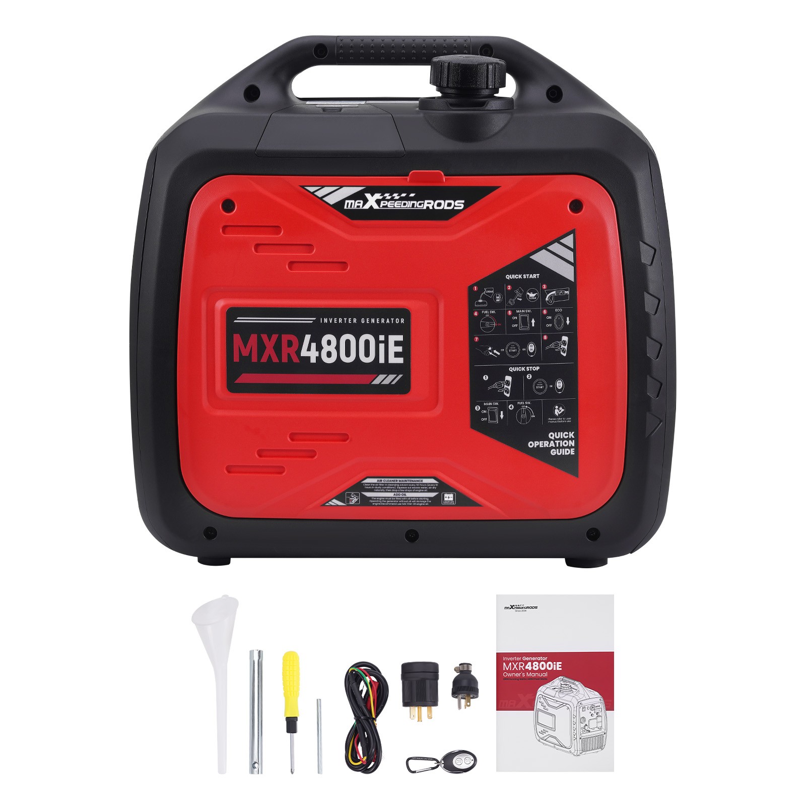 4800/3800W Generator Gas Power Electric Remote Start CO Alert Digital Display
