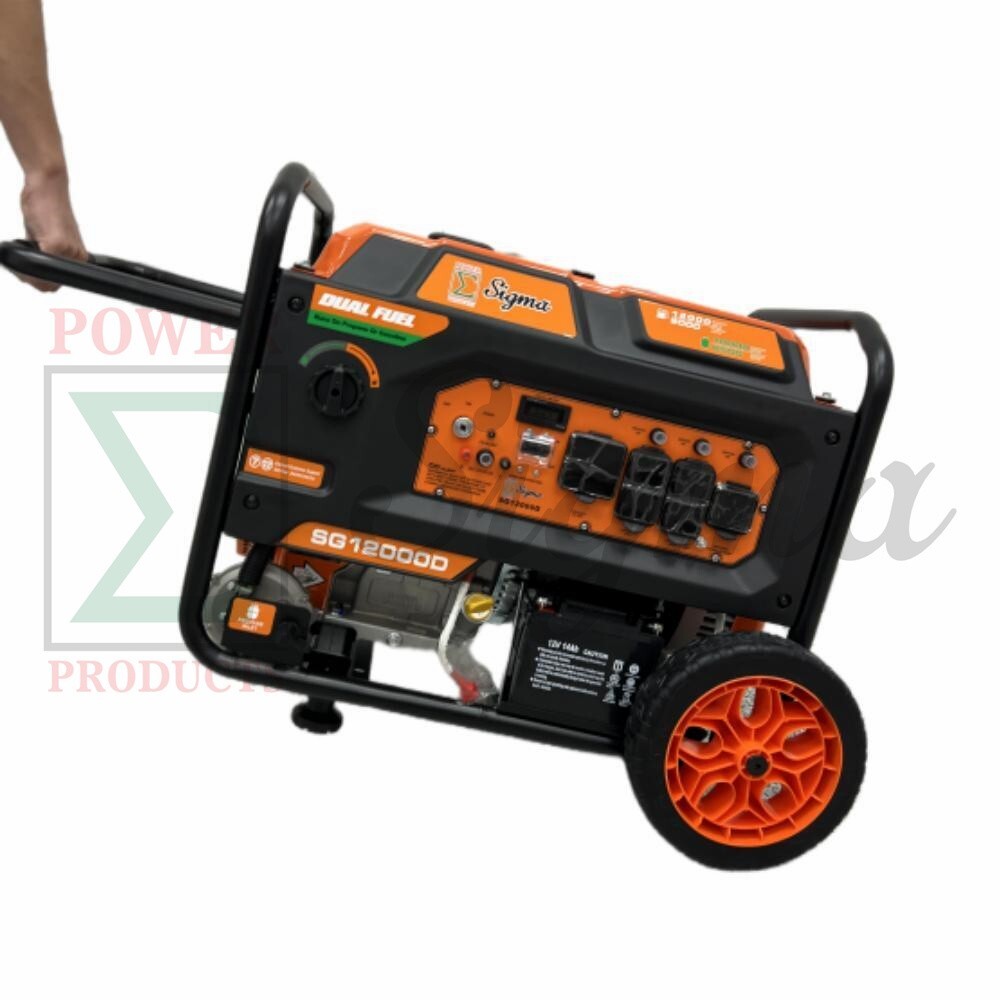 Sigma 12000 Watts Dual Fuel Electric Start Gas Generator with CO Alert