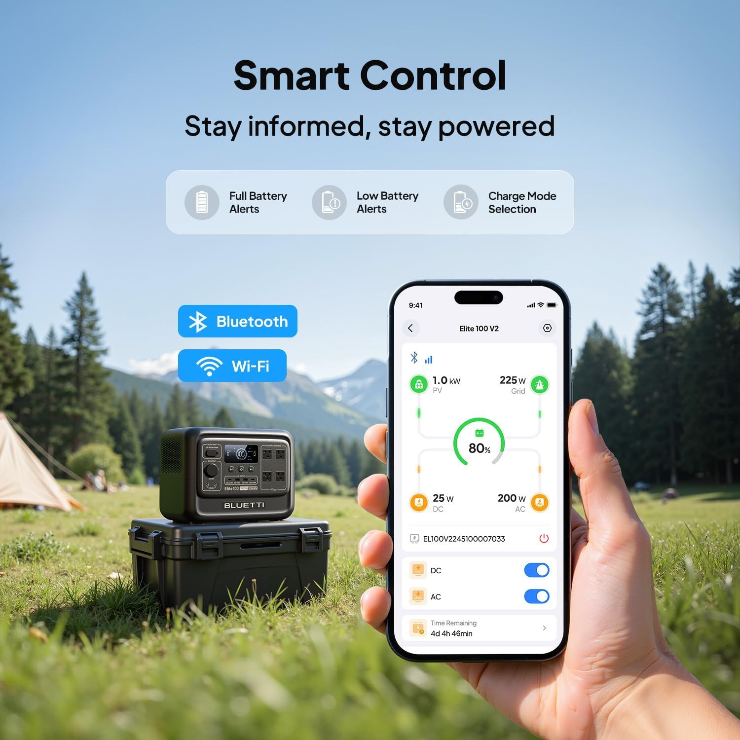 BLUETTI Elite 100 V2 1024Wh 1800W Portable Power Station for Road Trip Backup