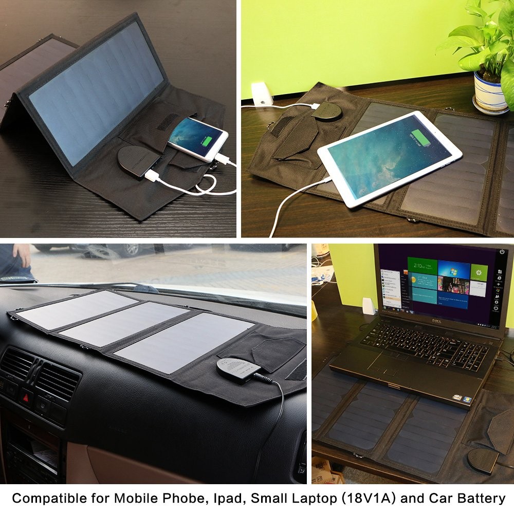 Flexible Foldable Solar Panel 5V 18V Solar Battery Charger 21W for Phone Charger