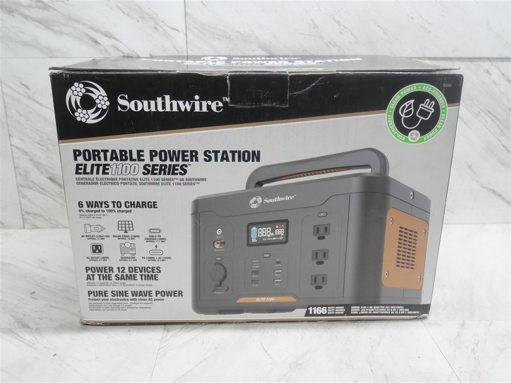 NEW IN BOX 1100w Elite Series Portable Power Station 1166 Wh Lithium-ion Battery