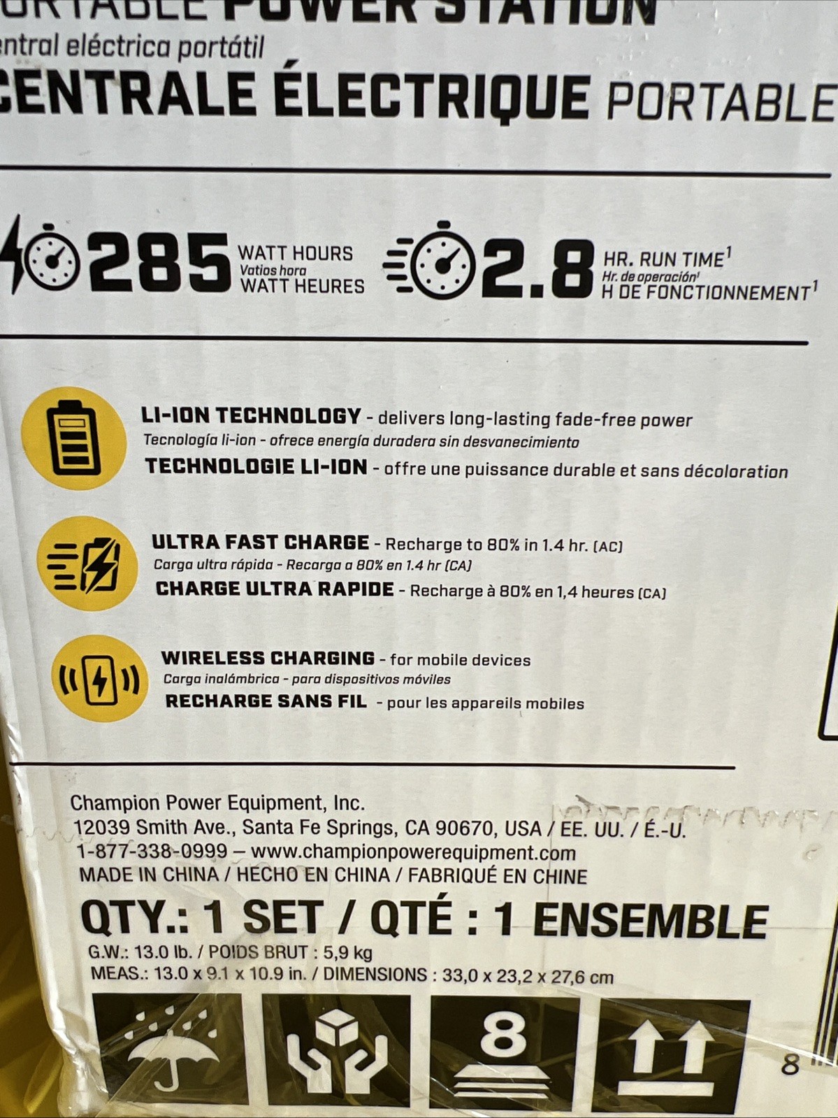 Champion Inverter Generator 600 Starting Watts. 300 Running Watts New In Box!