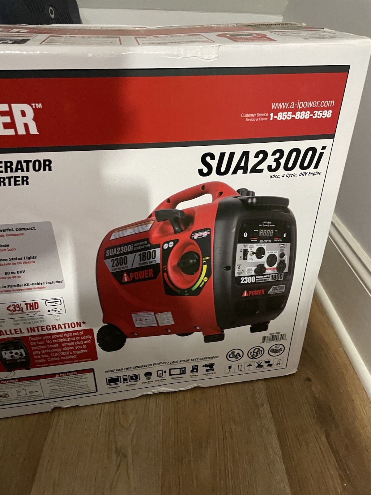 A-iPower SUA2300i 2300 Watt Inverter , Generator with Built-In Mobility Kit