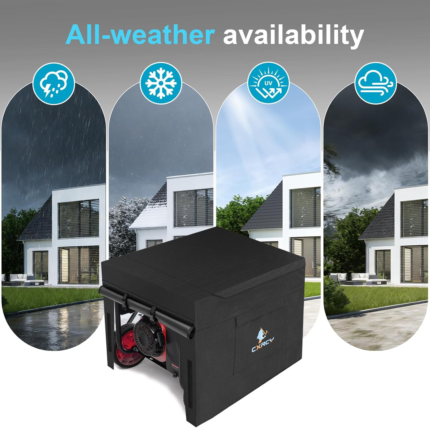 Generator Covers for Outside,100% Waterproof ,All-Weather Generator Cover with B