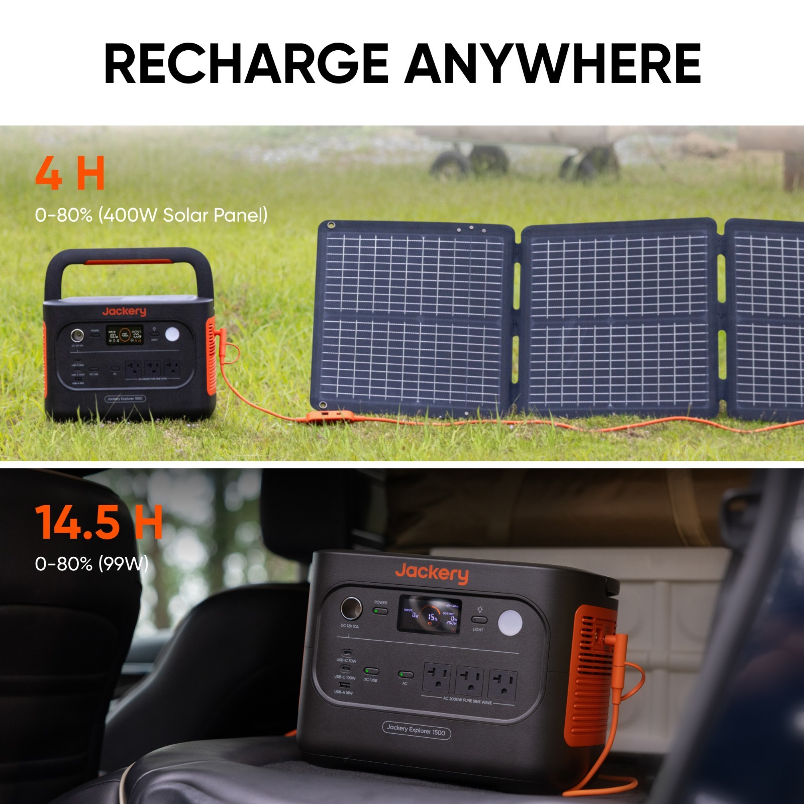 99% Excellent Refurbished Jackery Explorer 1500v2 Portable Power Station 1534Wh