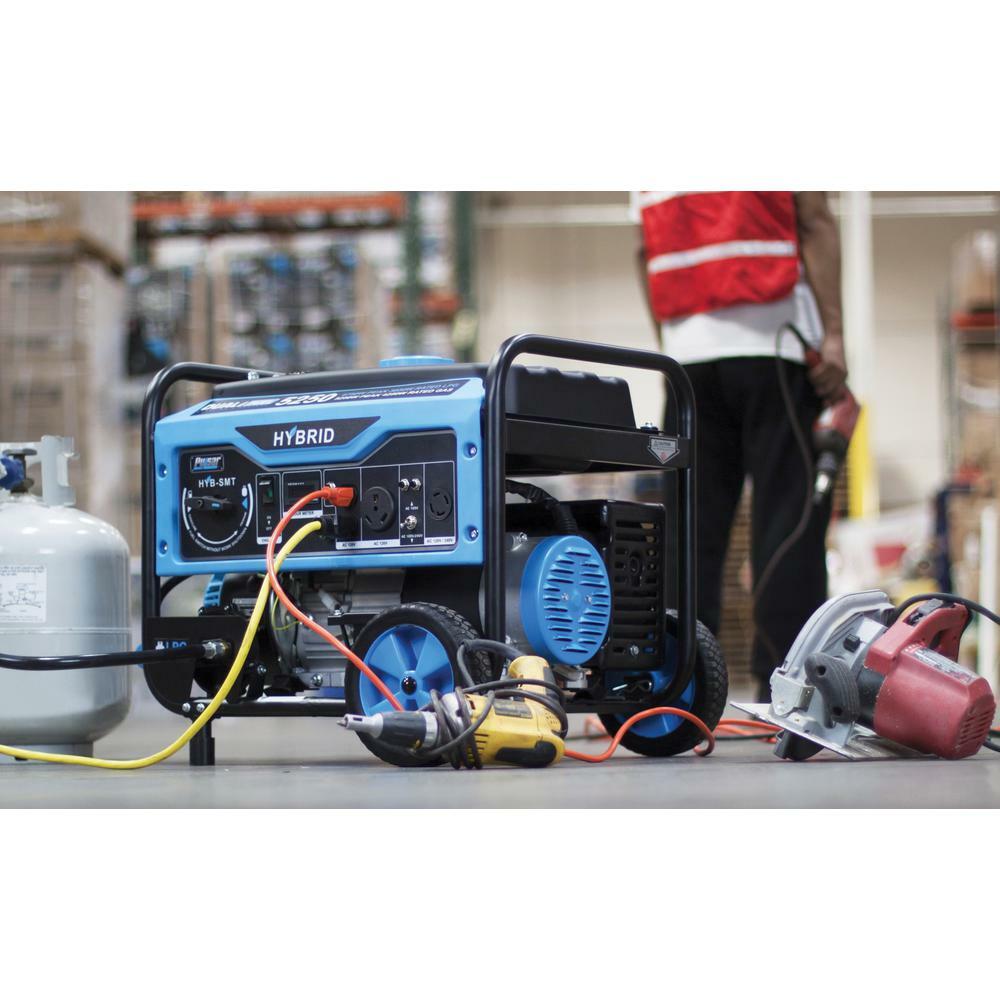 Pulsar 5,250-Watt Portable RV Ready Dual Fuel Gas Powered Generator Home Backup