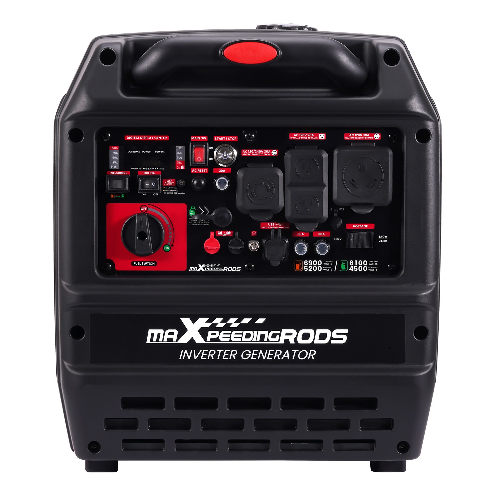Gas/Propane & 120/240V Generator 5200W – Electric Start + Emergency Start Port