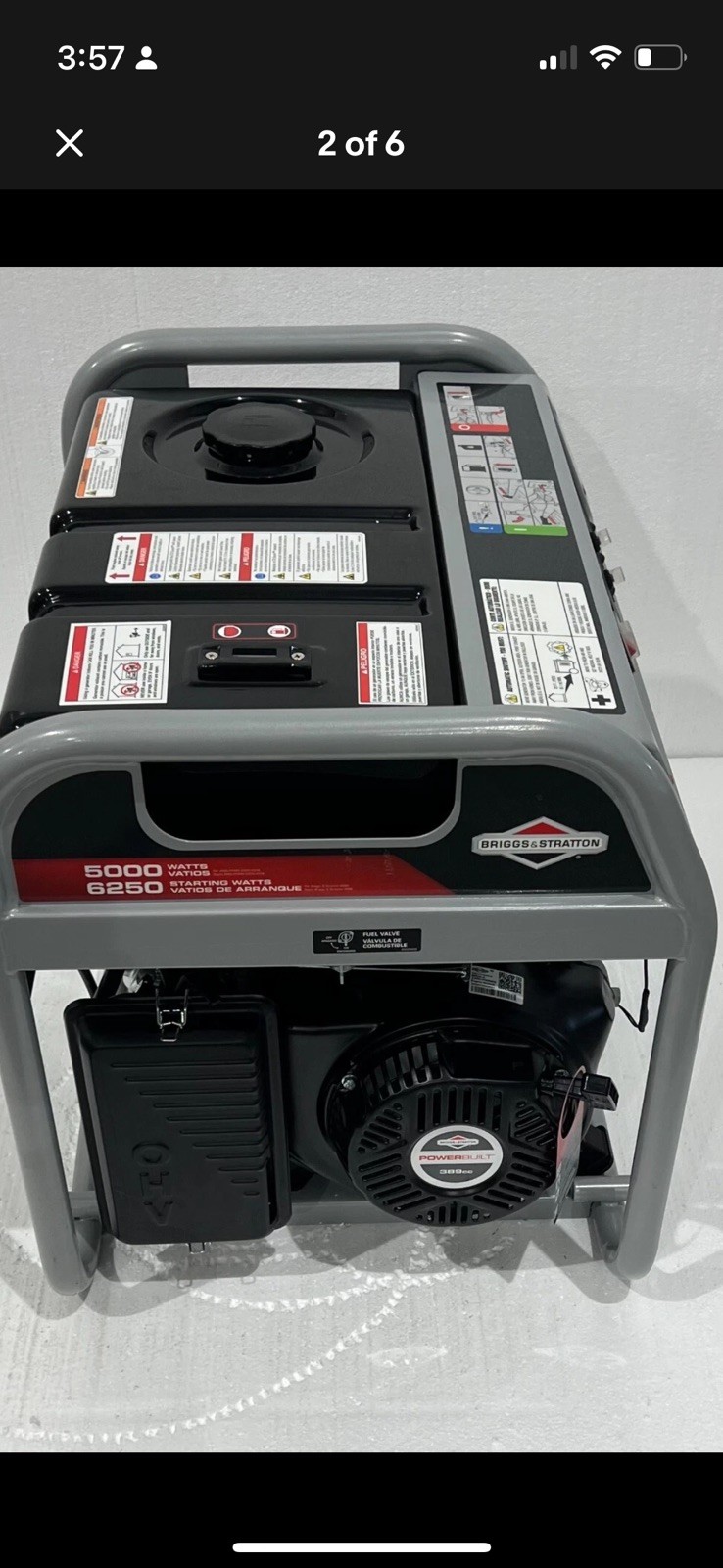 Briggs and Stratton 5000 generator 30737 BLIZZARD POWER OUTAGES IN NEW JERSEY!!