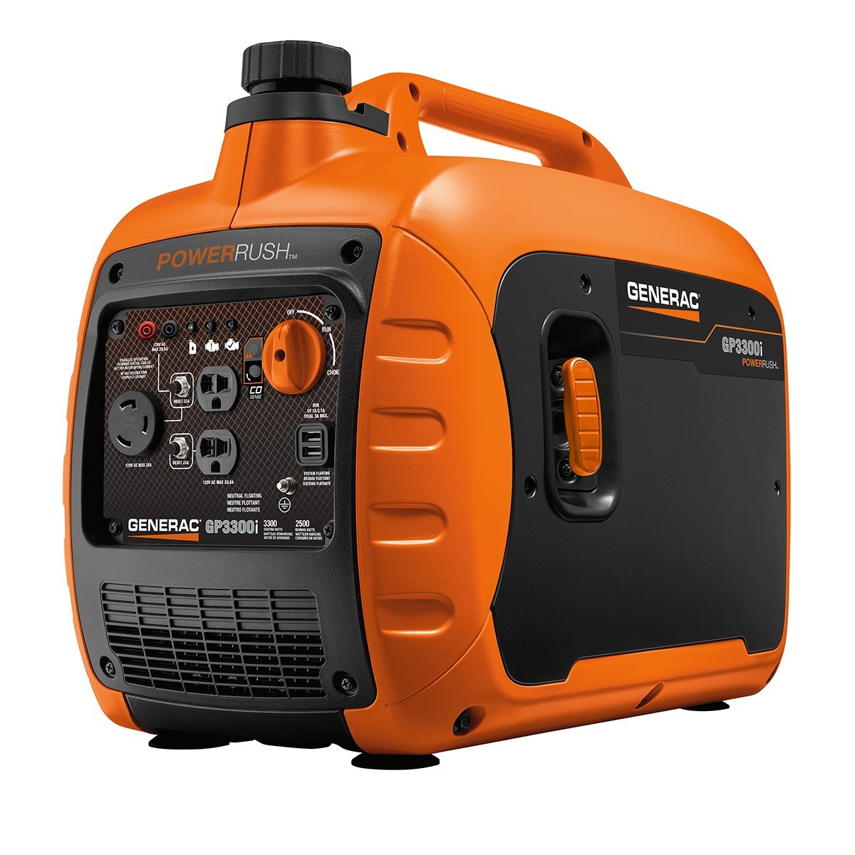 Generac GP3300i Inverter Generator 3300W Portable Quiet RV Gas COsense USB