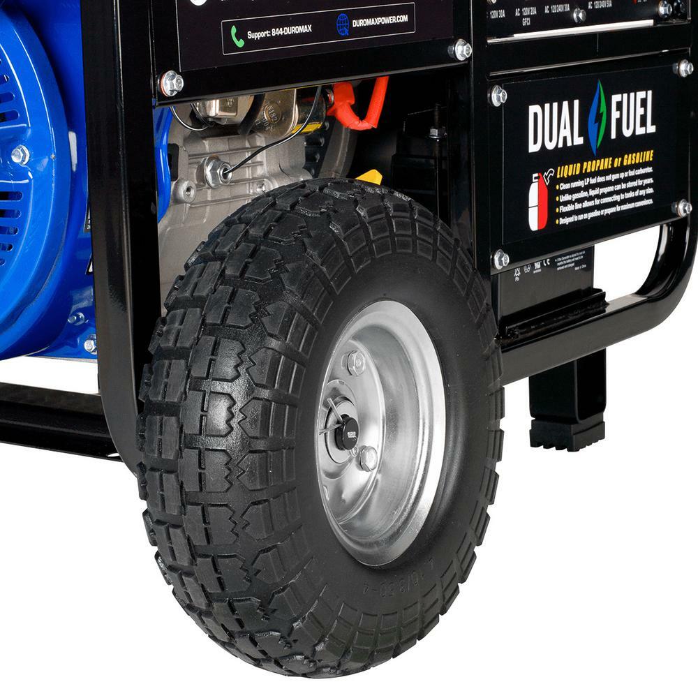 DuroMax 12,000-W Portable Hybrid Dual Fuel Gas Powered Electric Start Generator