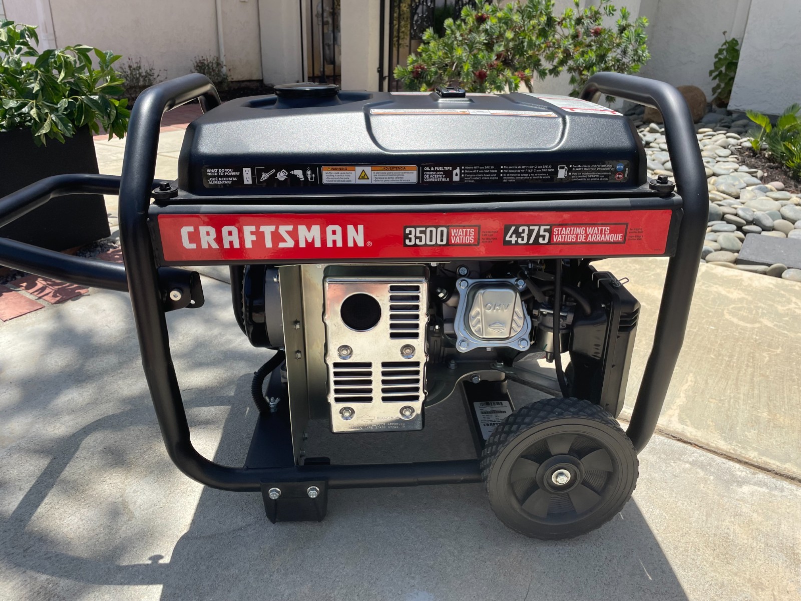 CRAFTSMAN GENERATOR – 3500W EXCELLENT CONDITION