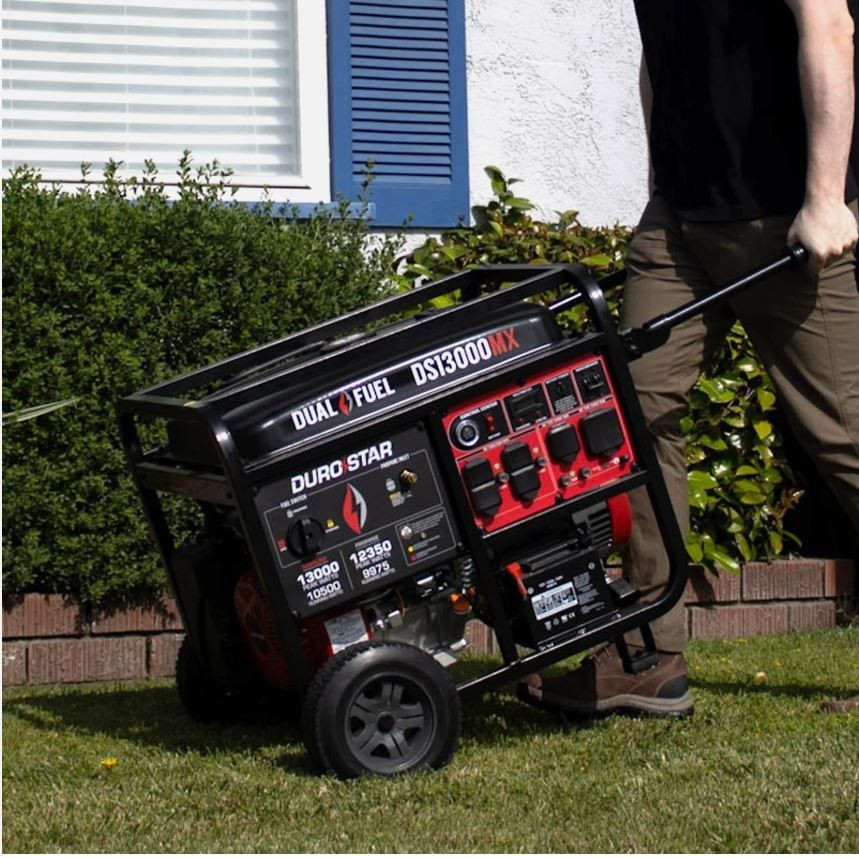 DuroStar DS13000MX 13,000W/10,500W Dual Fuel Portable Generator w/ CO Alert