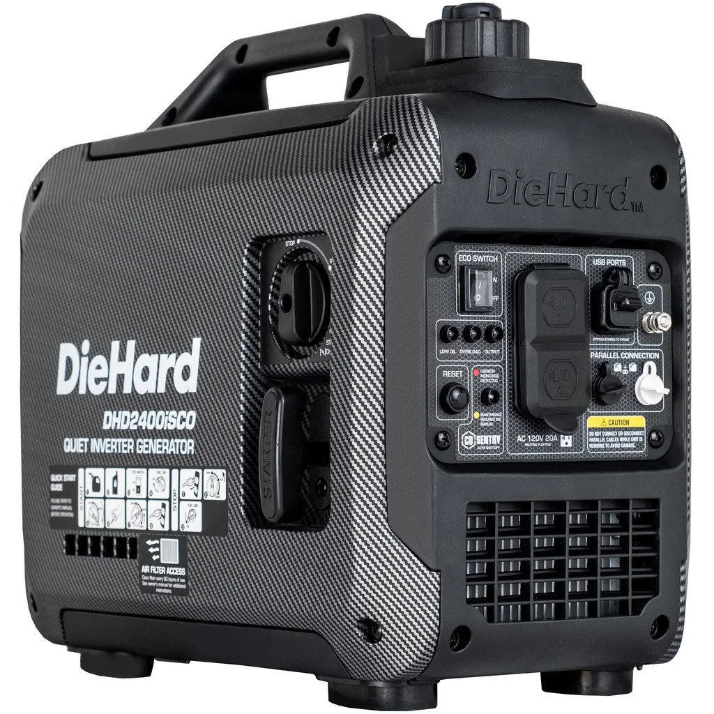 DIEHARD GASOLINE INVERTER GENERATOR GAS GENERATORS PORTABLE FOR HOME ONLY 34 LBS