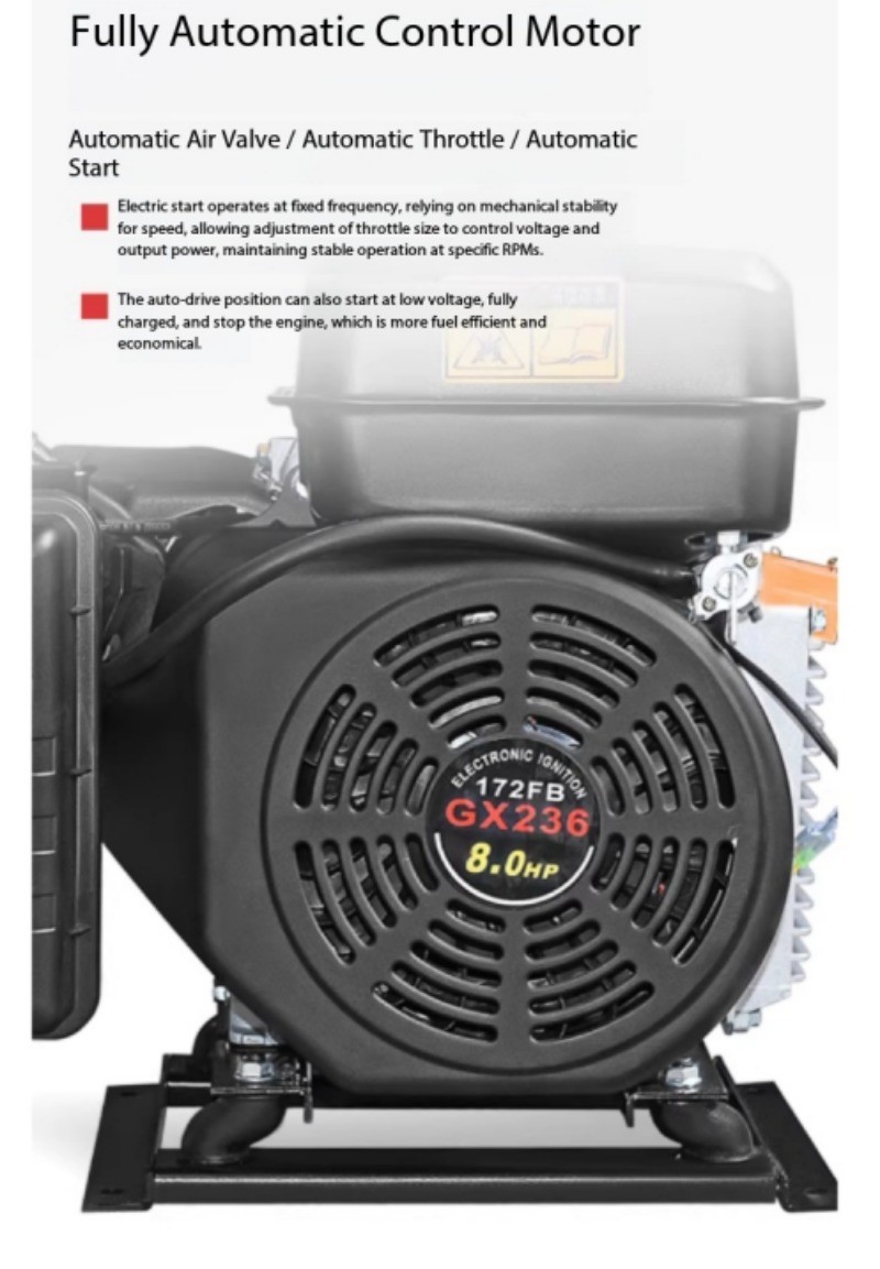 Electric Vehicle Range Extender Four-Cylinder 48V Inverter Gasoline Generator