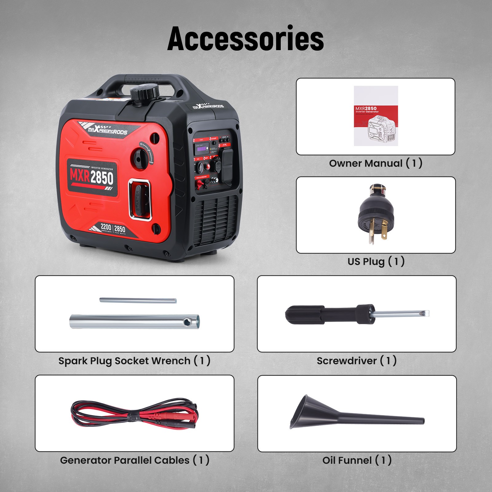 2200W/2850W Portable Inverter Generator Gas Powered Quiet For Camping RV Travel