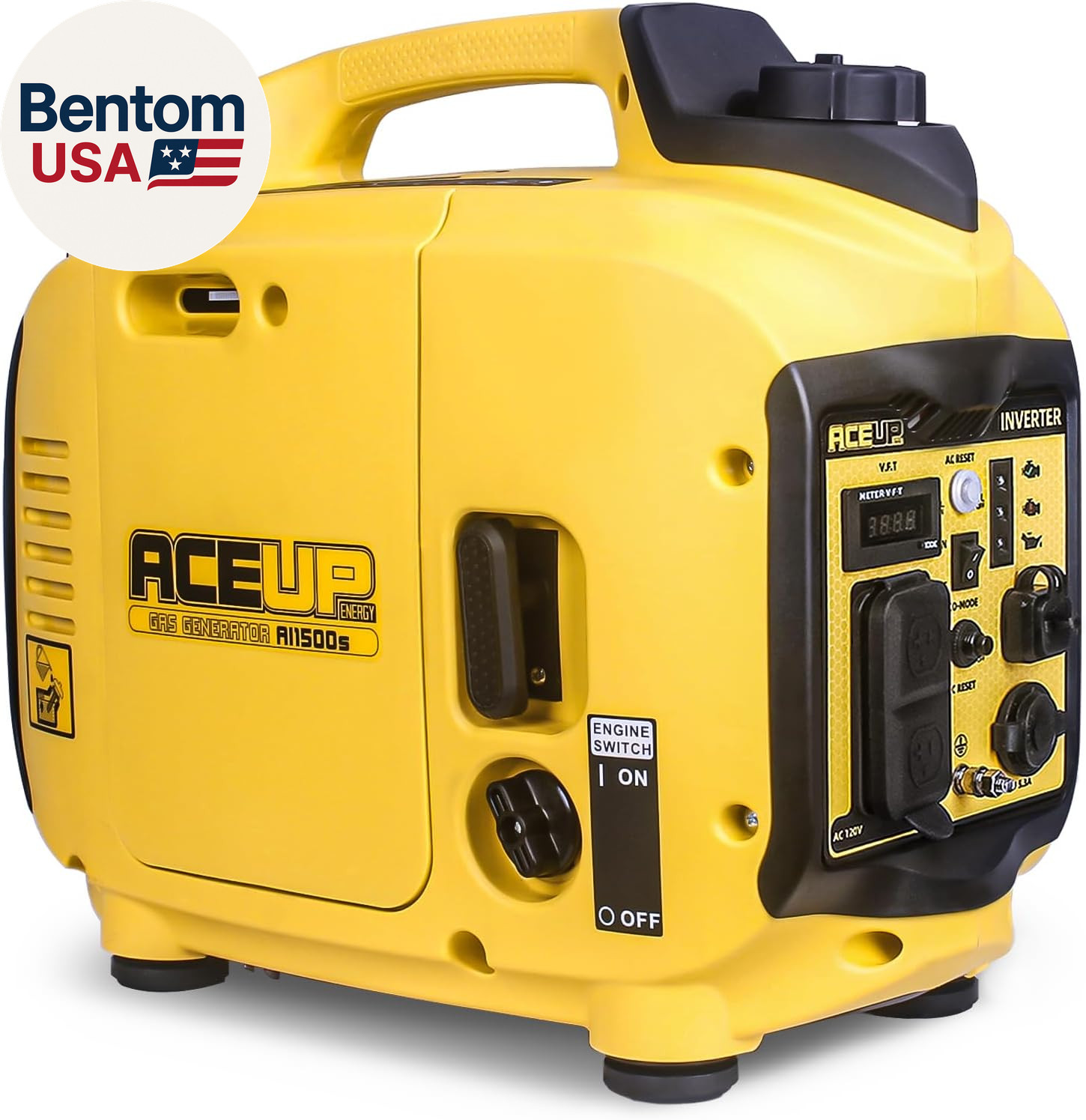 1500 Watt Portable Inverter Generator, Gas Powered Generator Ultra- Quiet for Ho