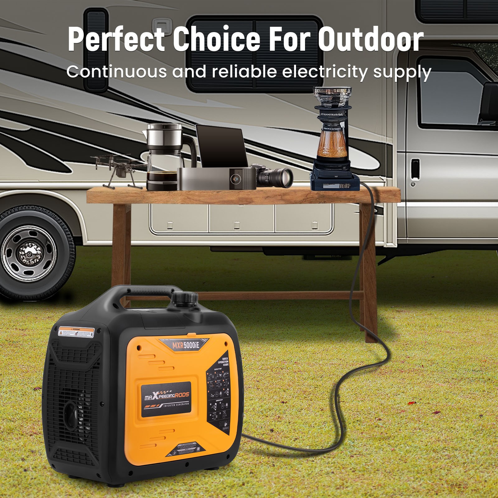Gas Inverter Generator 5000W/3800W Electric Remote Start RV Ready EPA Certified