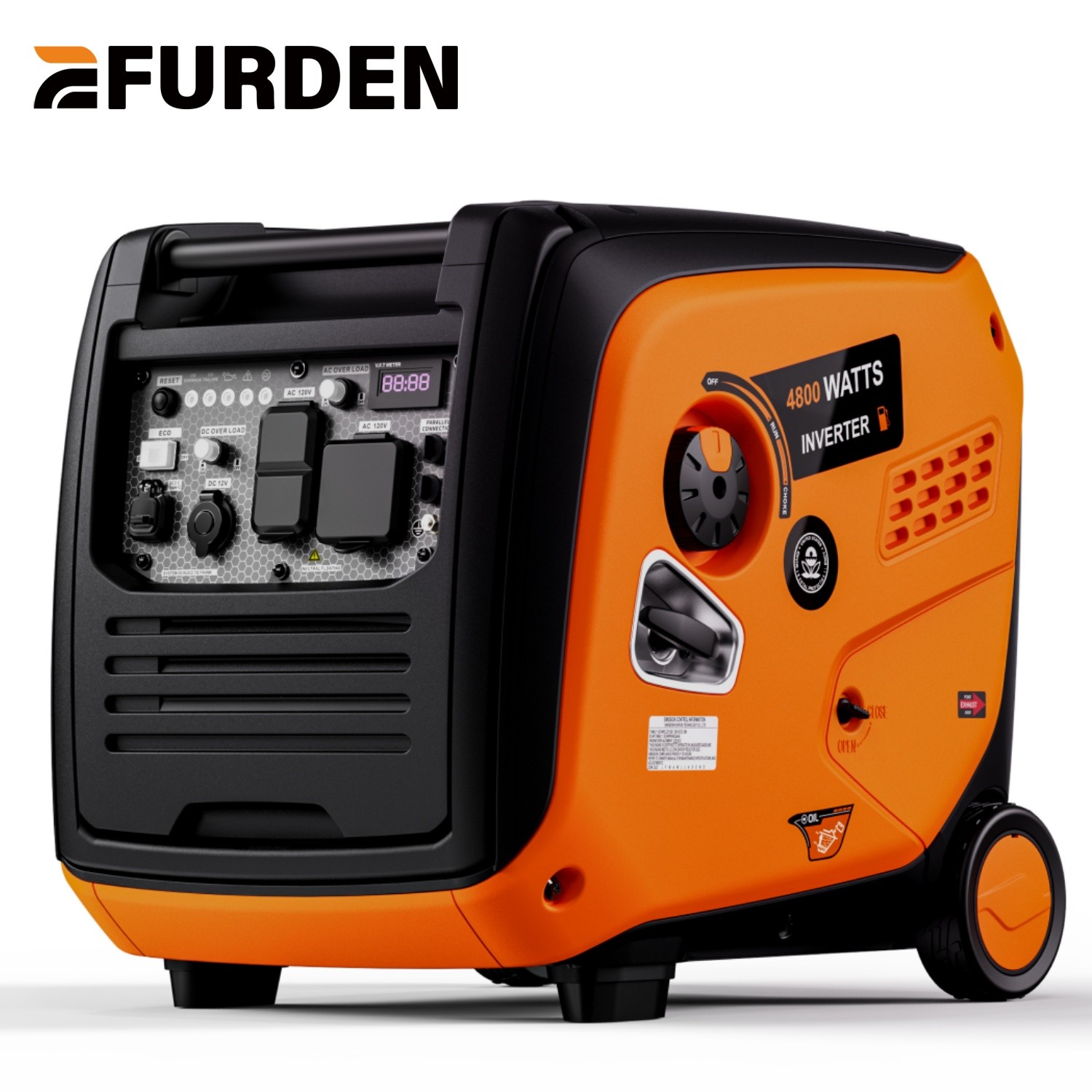 Efurden 4800W Gasoline Generator Inverter Quiet Portable RV Ready 223CC ECO/CO