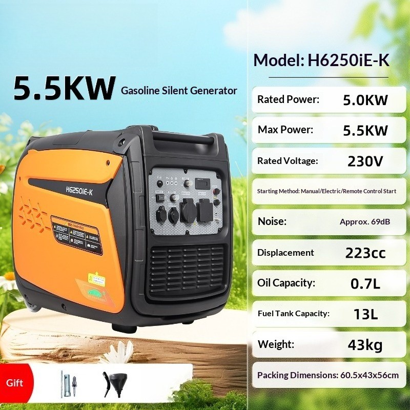 Portable Inverter Generator – Silent Gas Generator for Camping & Outdoor