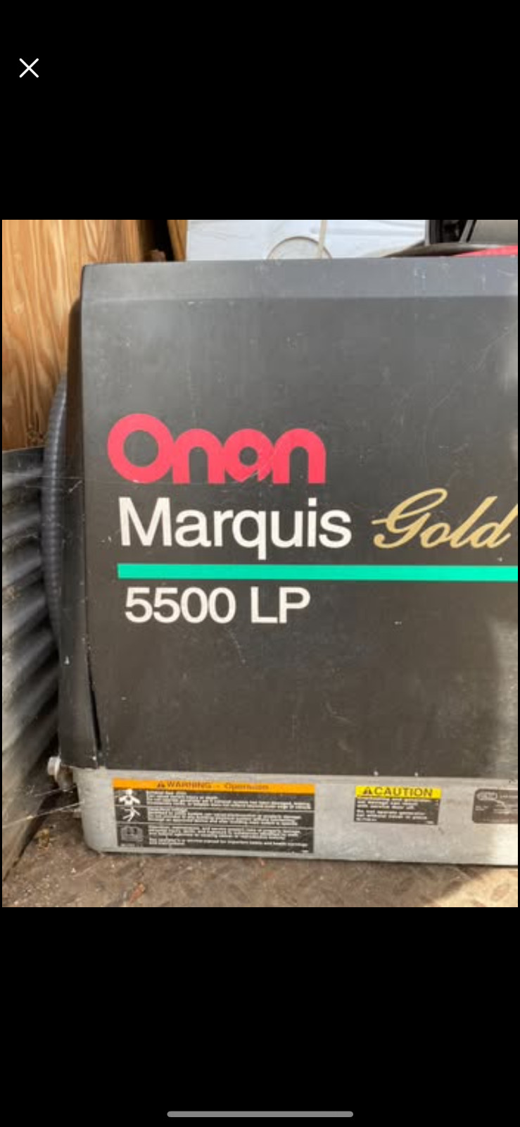 ONAN 5500 WT MARQUIS GOLD Generator- PROPANE- Runs and Makes Power