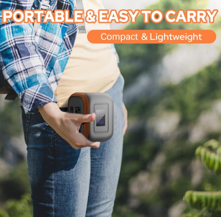 Estación portátil 120W 97.6Wh con salida AC para camping y emergencia, Nuevo