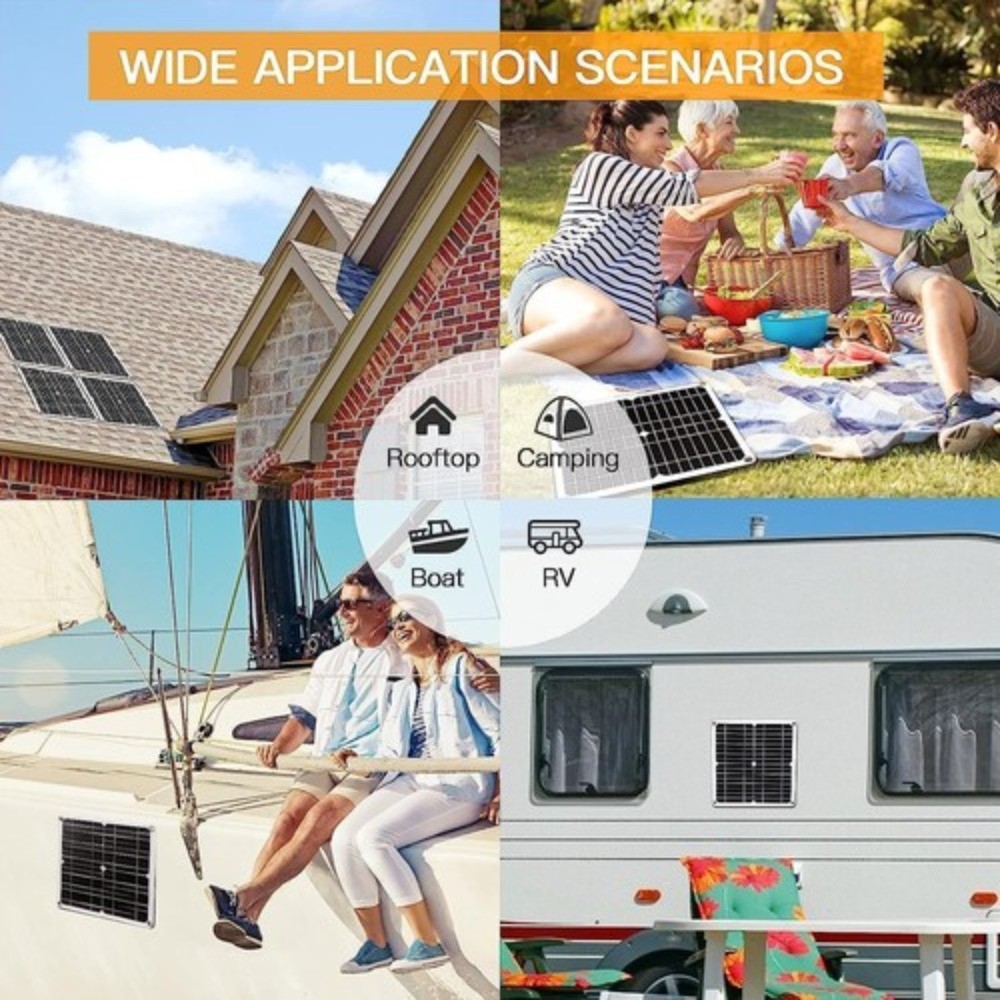 12V Solar Panel Kit with 100A Charge Controller – Complete Solar Power System