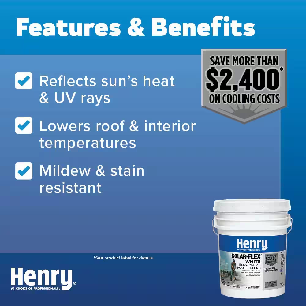 287 Solar-Flex White Acrylic Elastomeric Reflective Roof Coating 4.75 Gal.