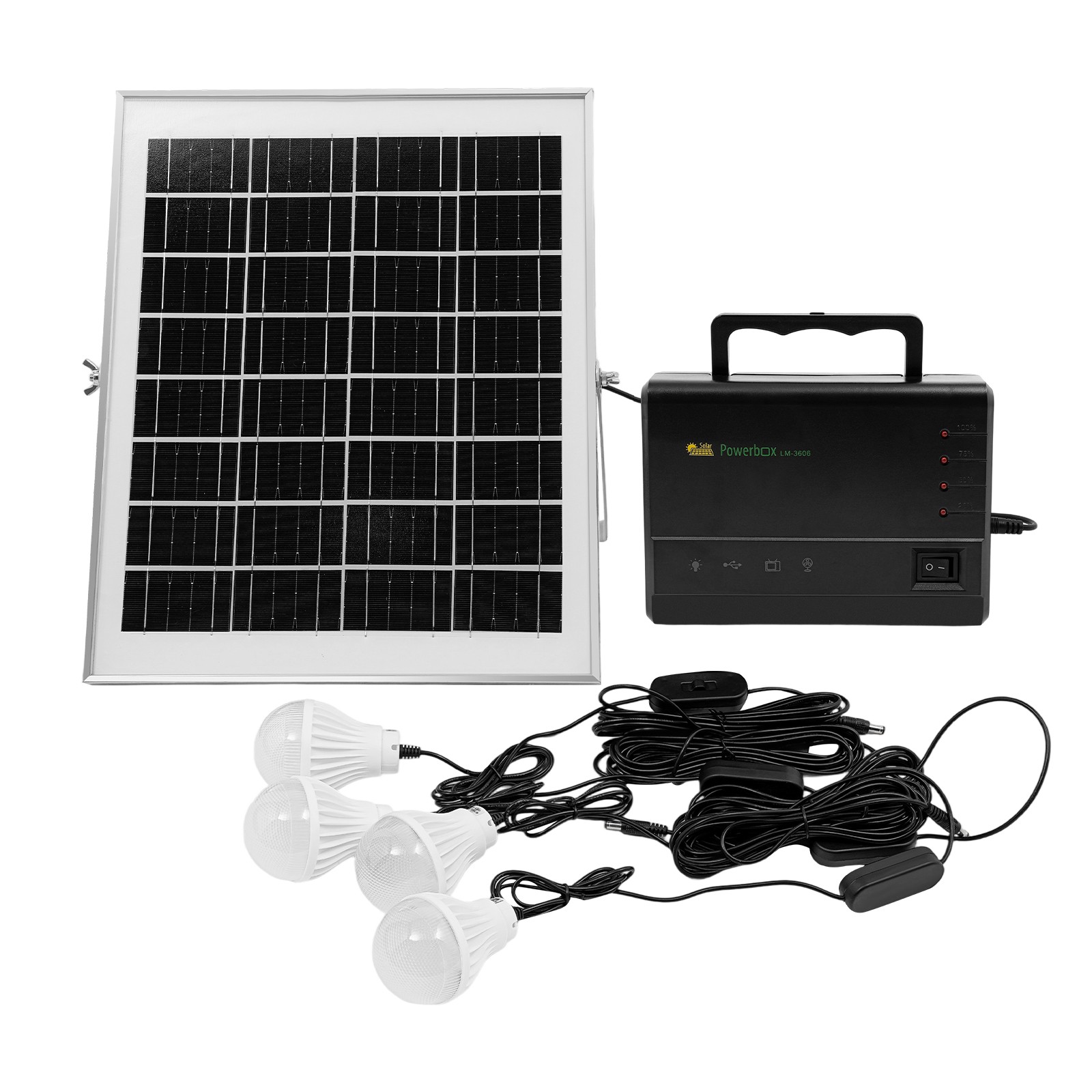 Solar Inverter, Power Generator, Solar Generator with Bulbs & Solar Panel SALE