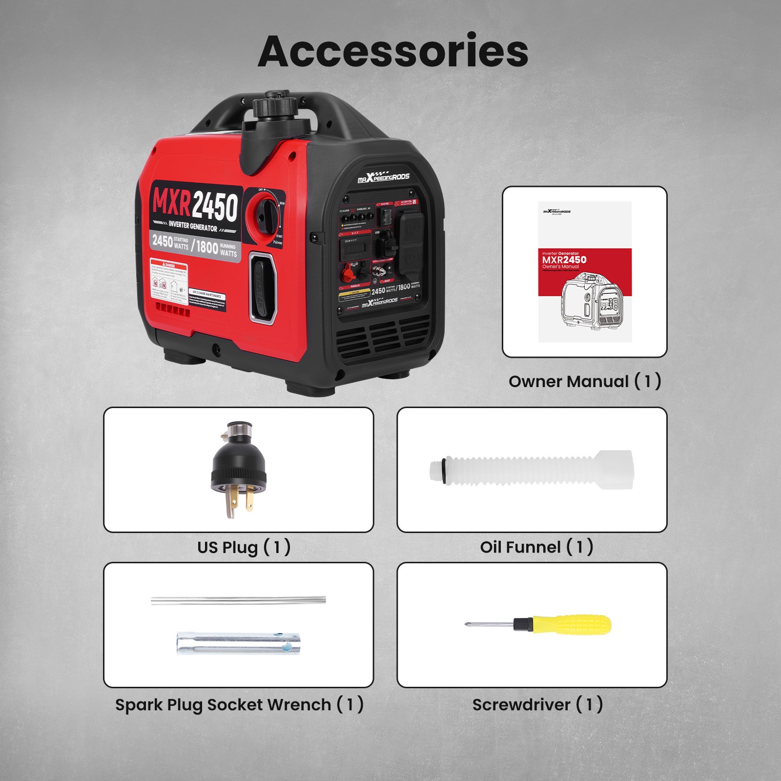 2.4KW Portable 15kg Inverter Generator – Fits Car Trunk Perfectly for Tailgating