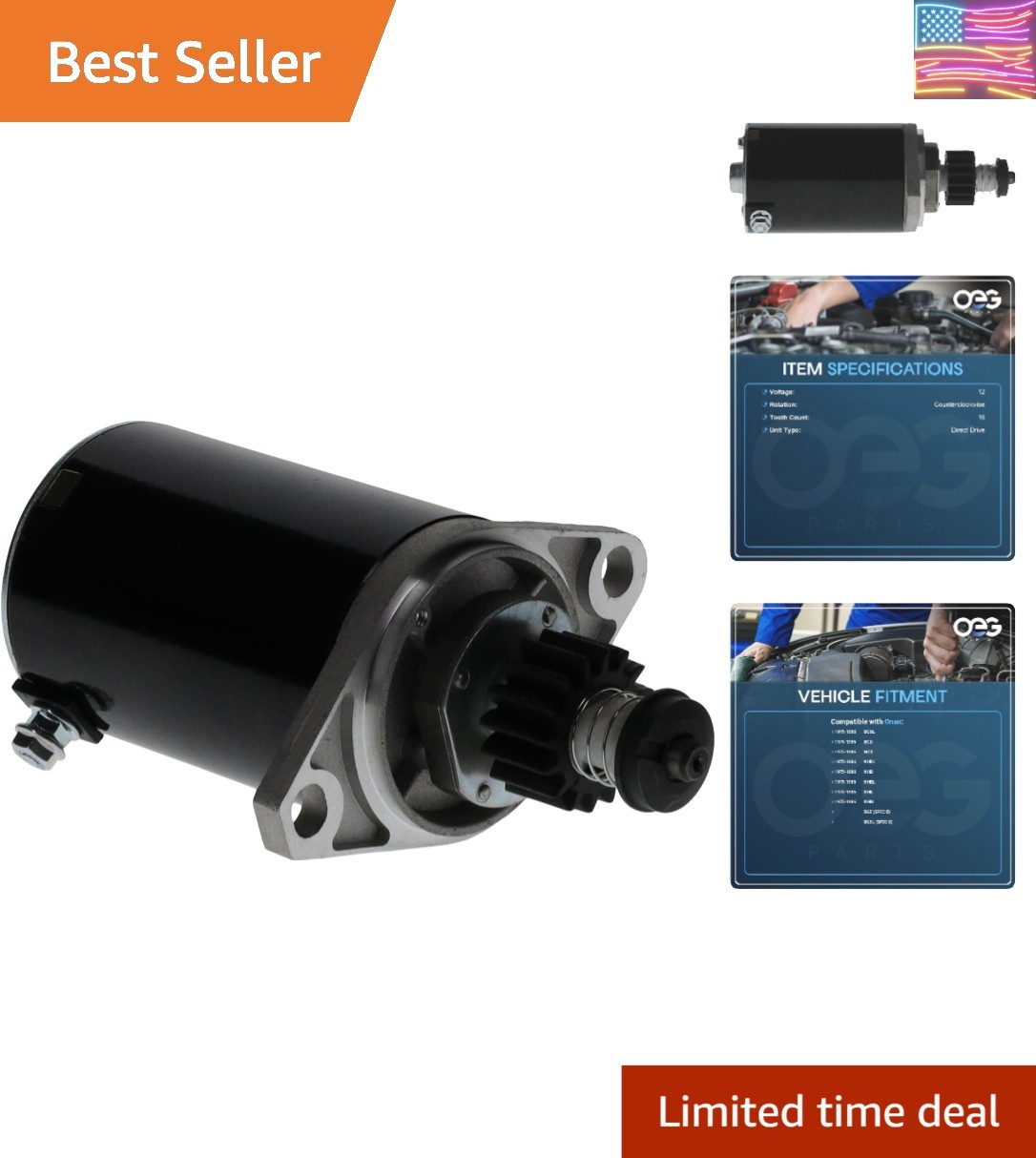 OEG Parts New Starter Compatible with Onan Generator RV Emerald 1975-1986 191…