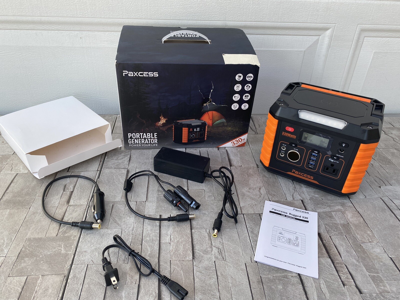 Paxcess Portable Generator, 330W/78000Mah With Wireless Charger, Cpap Read!!